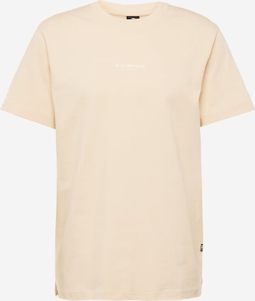 T-Shirt G-Star RAW en beige : devant