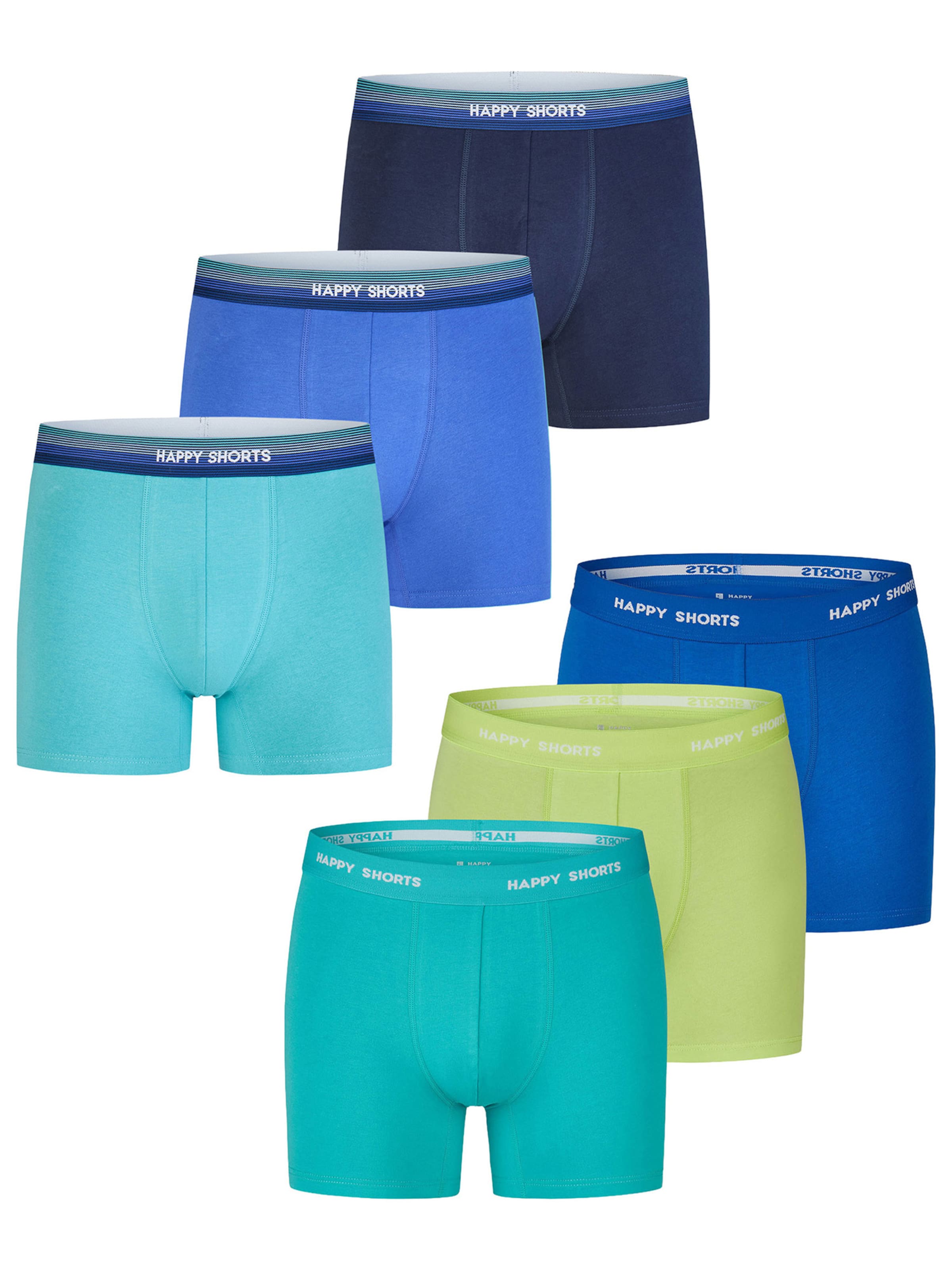 Boxers ' Jersey ' Happy Shorts en bleu : devant