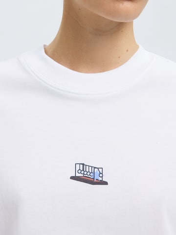 SELECTED - Camiseta 'SLFCOLWOMAN' en blanco