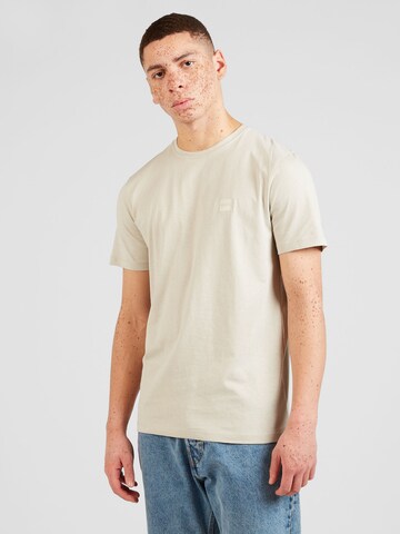 BOSS - Camiseta 'Tales' en beige: frente