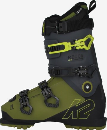 K2 Skischoen ' RECON 120 MV Gripwalk ' in Groen: voorkant