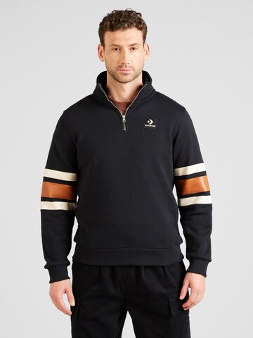 CONVERSESweater majica 'STAR CHEVRON  SKATE' - crna boja: prednji dio