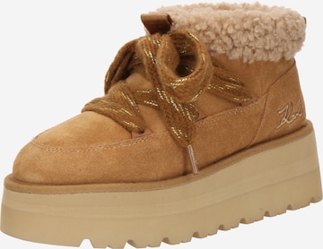 Karl Lagerfeld Ботинки на шнуровке в Коричневый: спереди