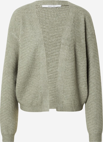 ABOUT YOU Плетена жилетка 'Rowan' в зелено: отпред