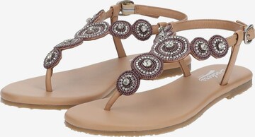 Dockers by Gerli T-Bar Sandals in Brown