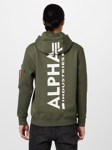 ALPHA INDUSTRIES - Sudadera en verde: frente