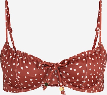 Hunkemöller T-Shirt Bikinitop 'Ari' in Braun: predná strana