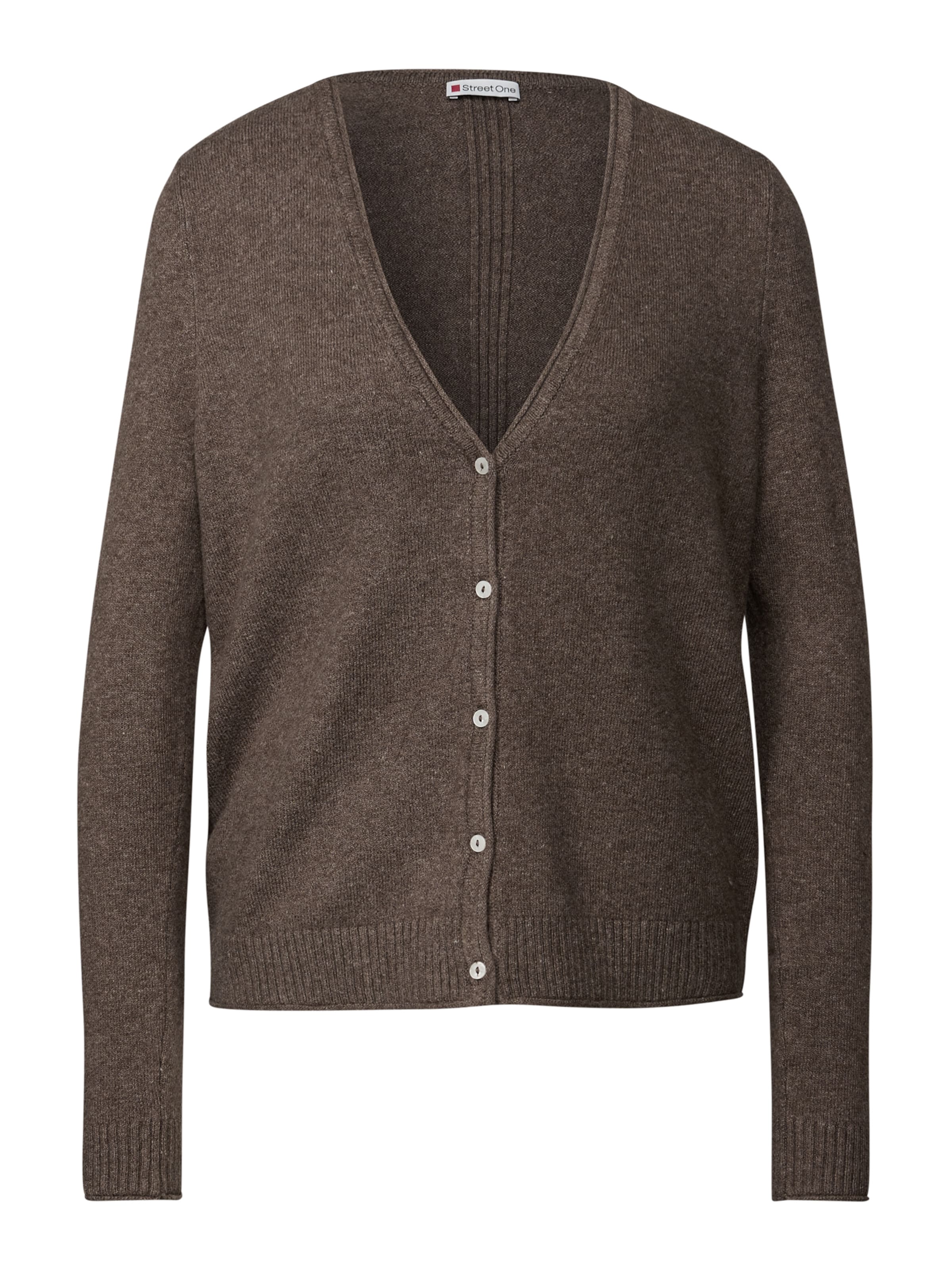 STREET ONE Knit Cardigan in Brown: front