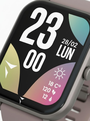 Techmade Digital Watch 'Glow Smartwatch mit passender Pochette' in Grey