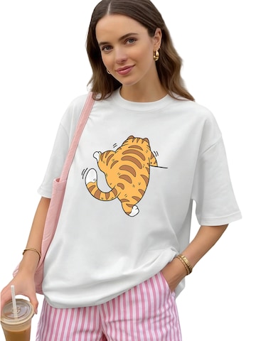 T-shirt oversize GORHEY en blanc : devant