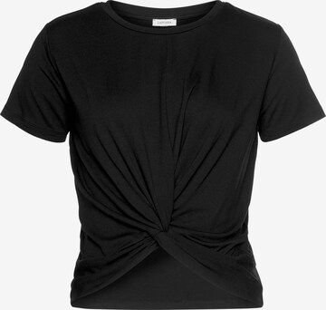 LASCANA Тениска в черно: отпред
