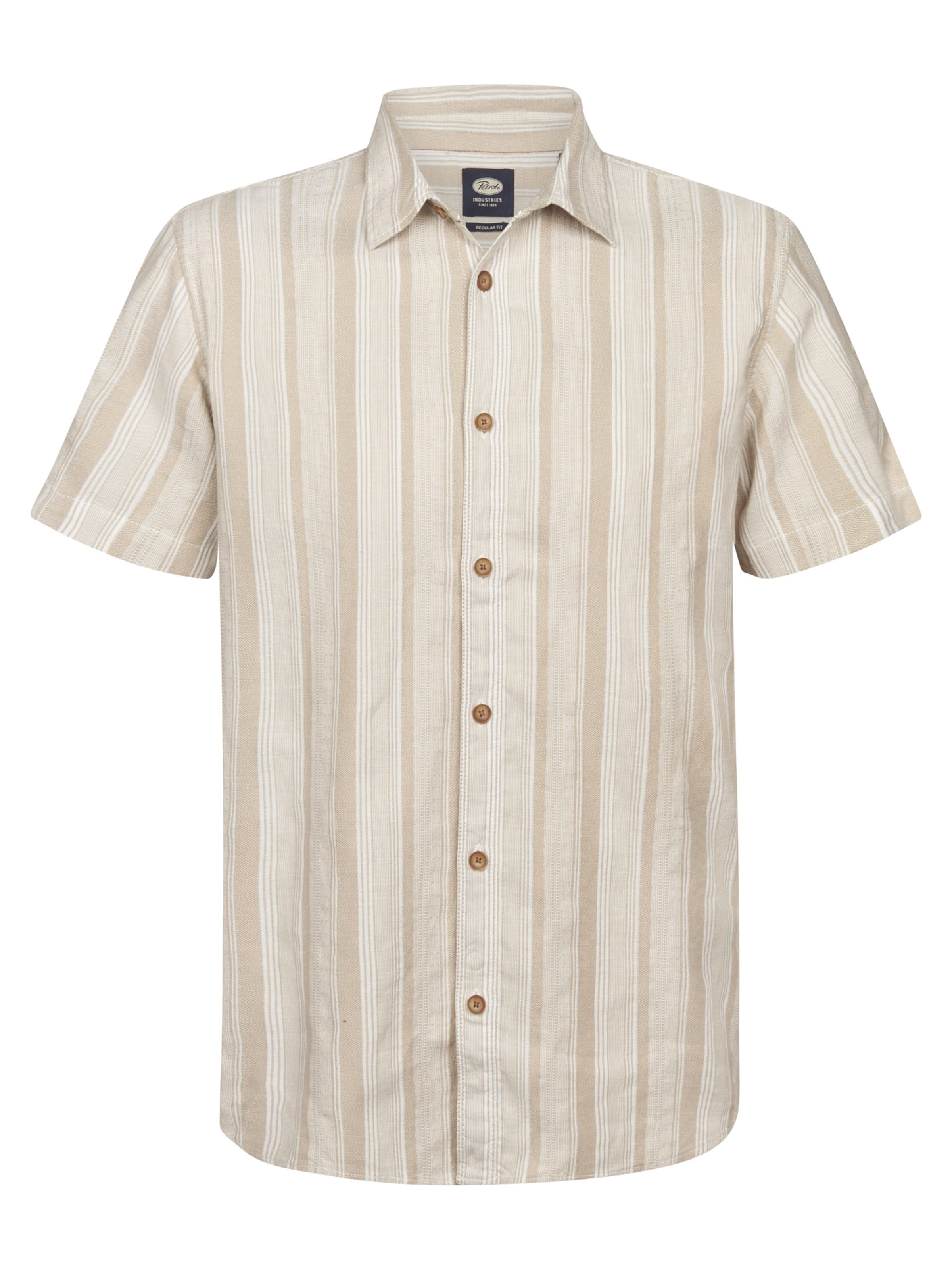 Coupe regular Chemise 'Ranger' Petrol Industries en beige : devant