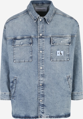 Calvin Klein Jeans Curve Přechodná bunda – modrá: přední strana