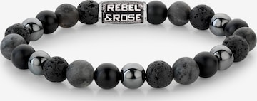 Rebel & Rose Bracelet in Grey: front