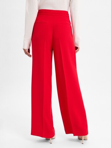 Wide Leg Pantalon à pince MORE & MORE en rouge