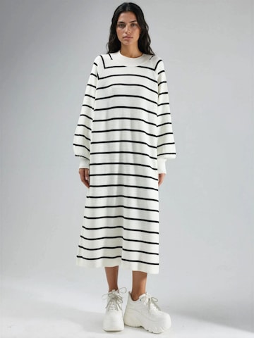 My fashion Gebreide jurk in Wit: voorkant