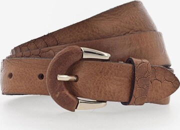 b.belt Handmade in Germany Riem 'Charleen' in Bruin: voorkant