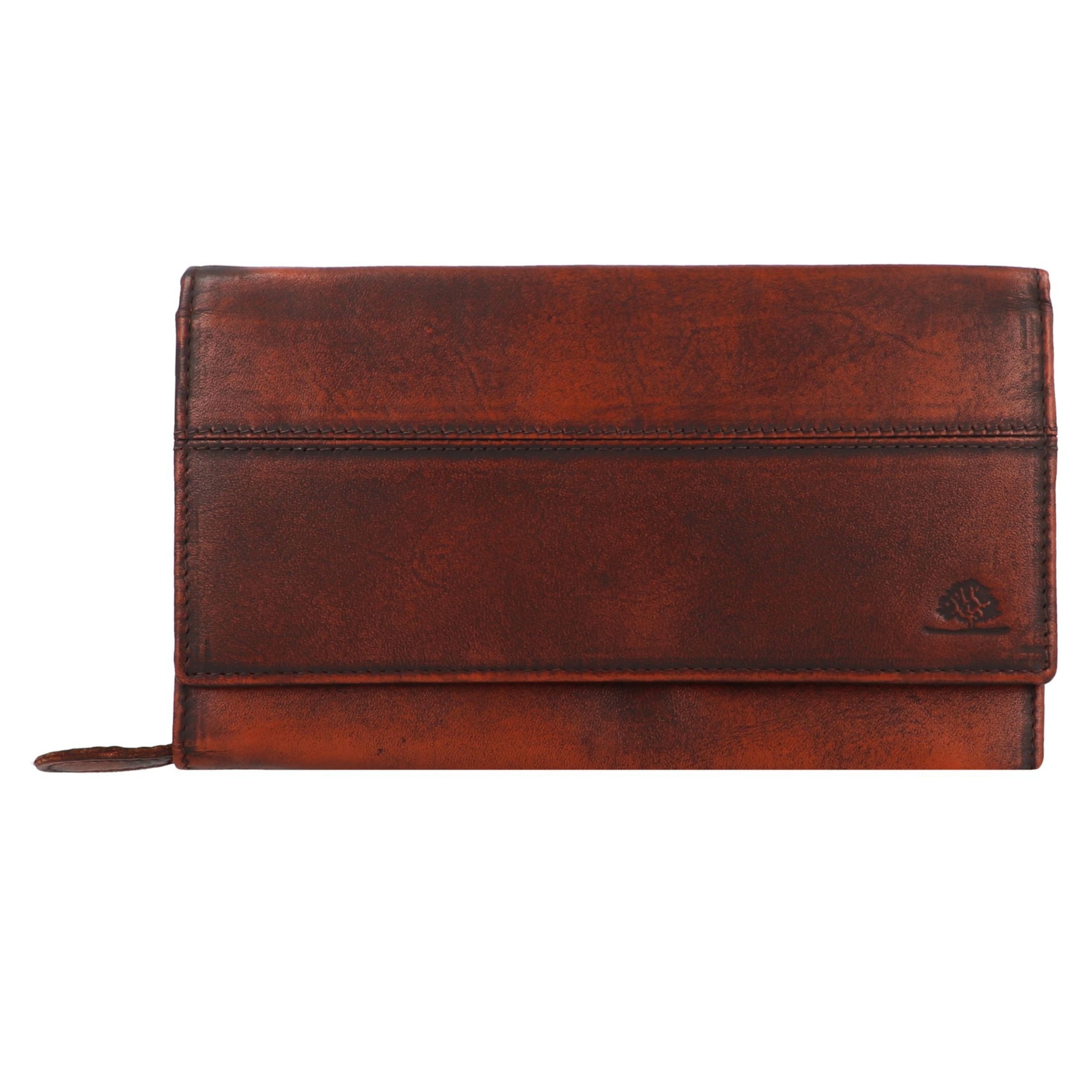 GREENBURRY Wallet 'Destressed' in Brown: front
