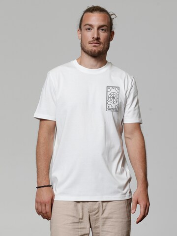 Watapparel Shirt 'Tarot The Wheel' in White: front