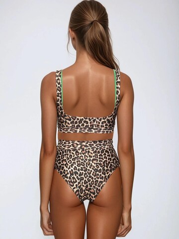 Bustier Bikini 'Minerva Bralette Bikini High Waist – Leopard' Flavia Valentini en marron