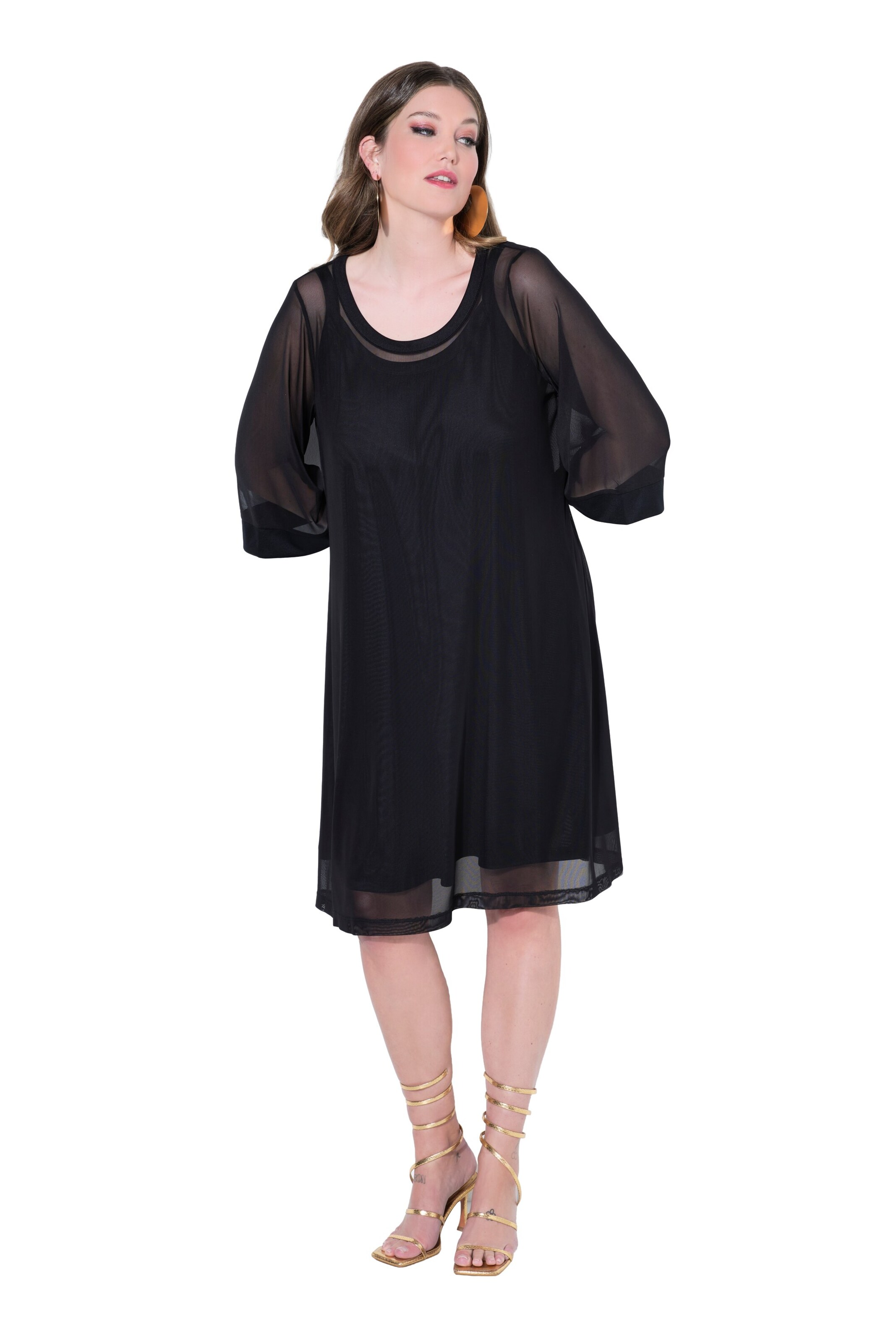 MIAMODA Jurk in Zwart: voorkant