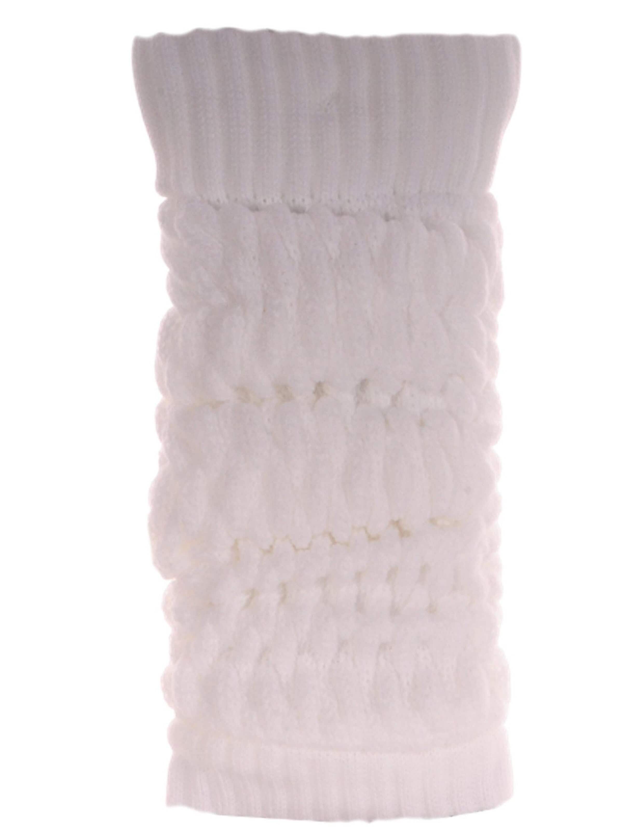 La Bortini Leg Warmers in White: front