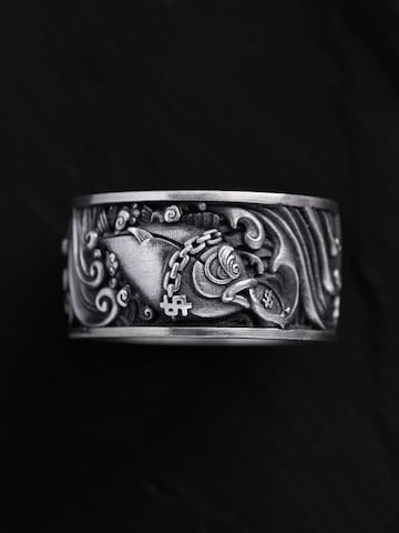 Anello 'MONEY GRABBING FISH' di REYTEL in argento