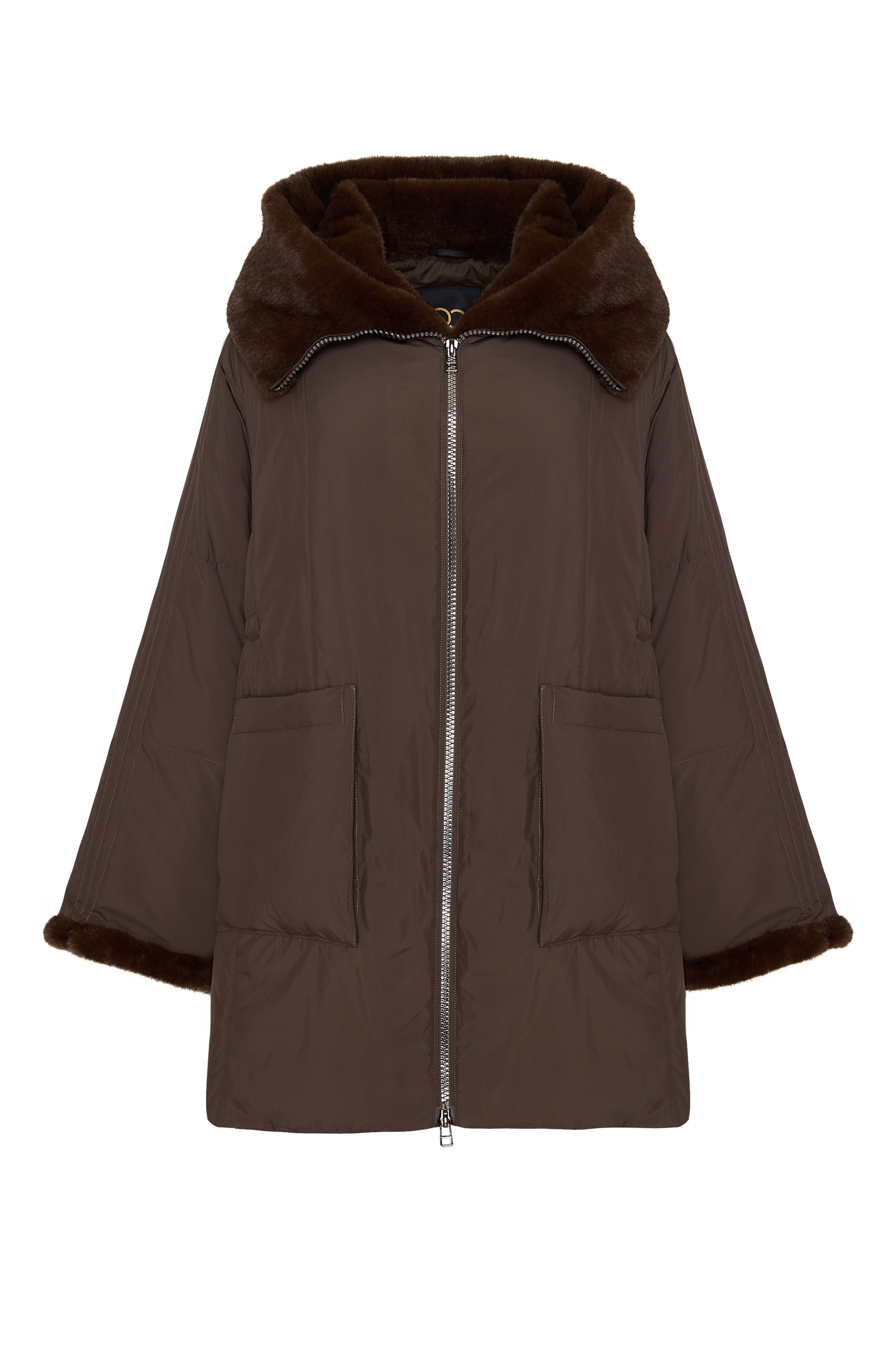 CESARE GASPARI Winter coat in Brown: front
