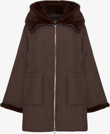 Manteau d’hiver CESARE GASPARI en marron : devant