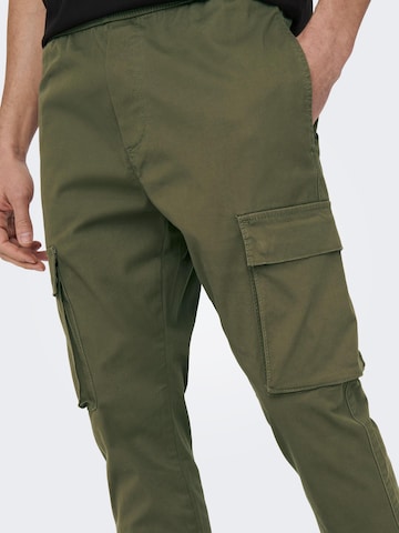 Only & Sons Regular Cargo trousers 'Linus' in Green