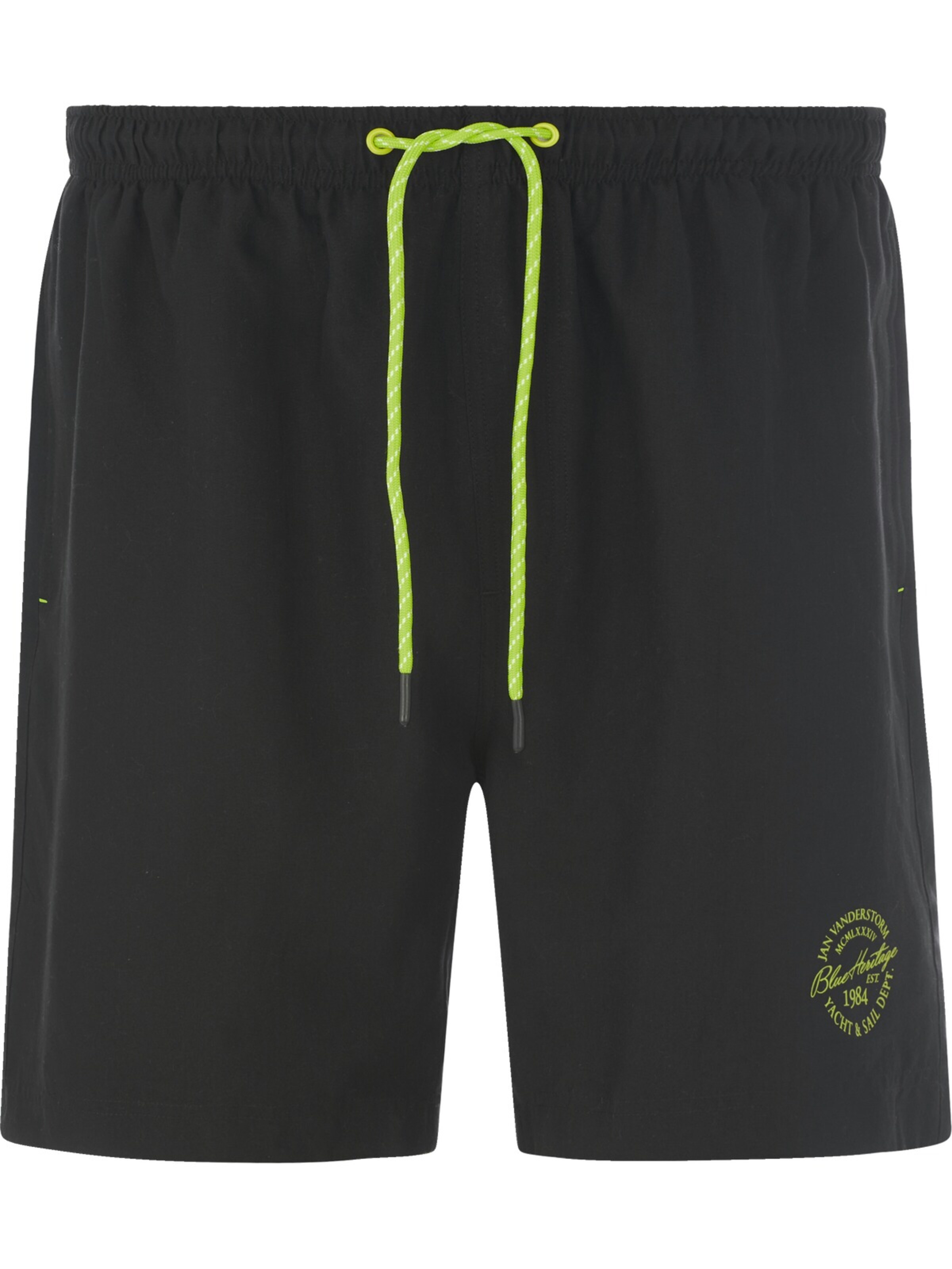 Jan Vanderstorm Board Shorts 'Evander' in Black: front