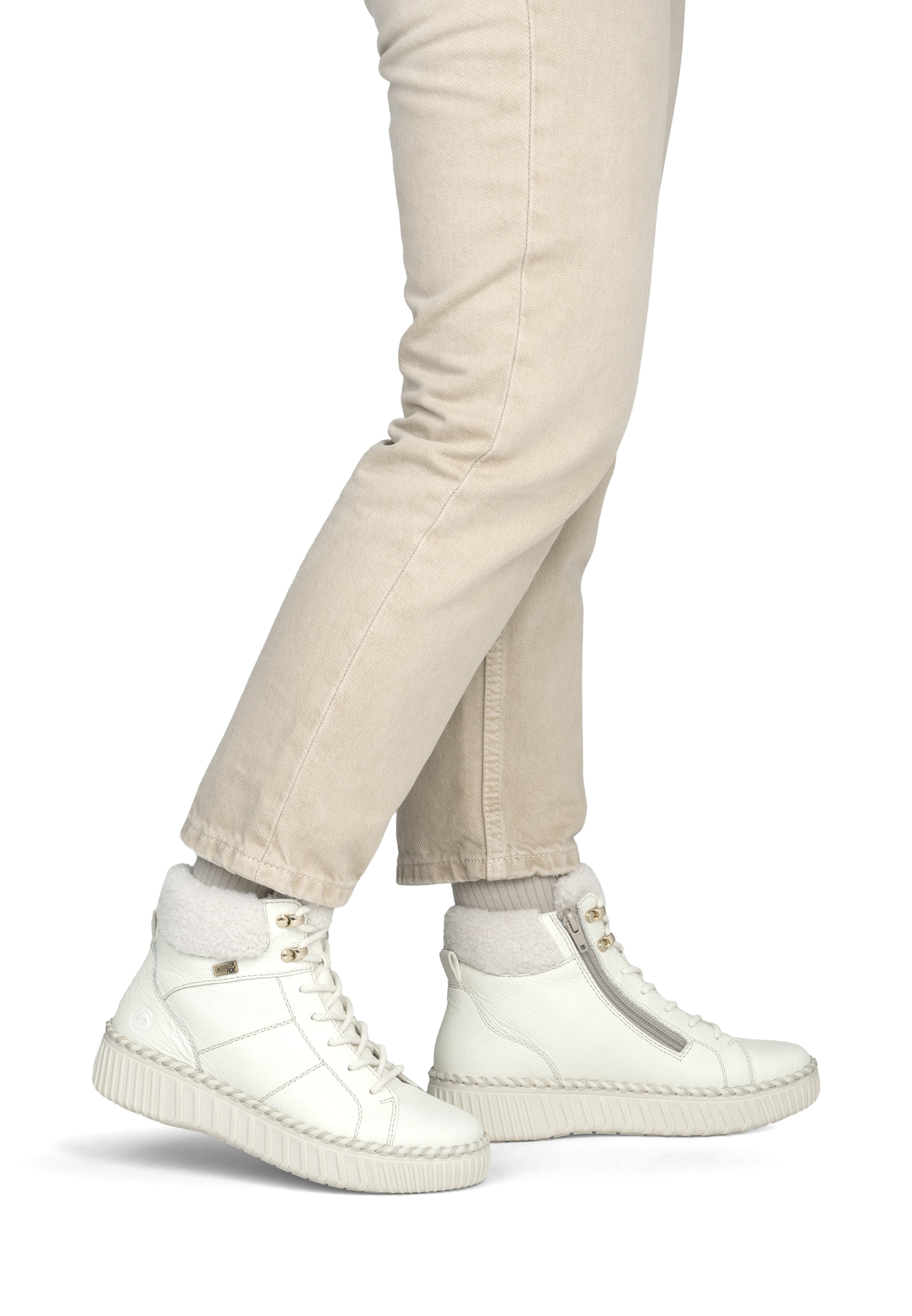 Bottines à lacets ' D4A74 ' REMONTE en blanc : devant