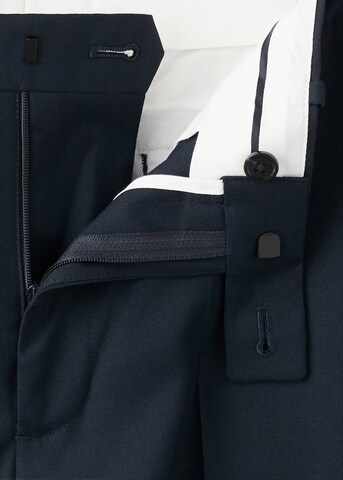 MANGO MAN Slim fit Pleated Pants 'Milan' in Blue