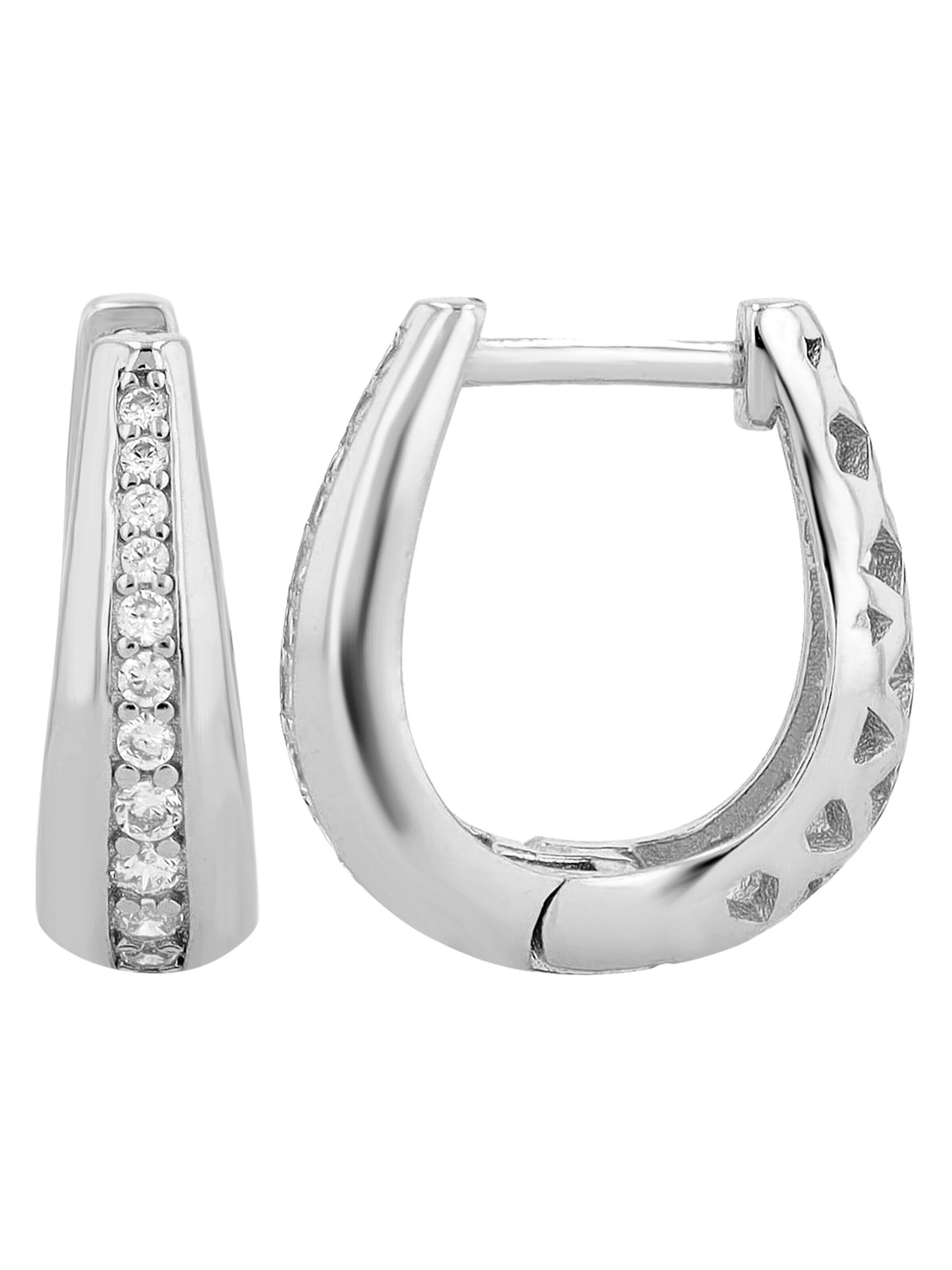 Akzent Earrings '"Vivien" aus 925 Sterlingsilber, rhodiniert, langlebig' in Silver