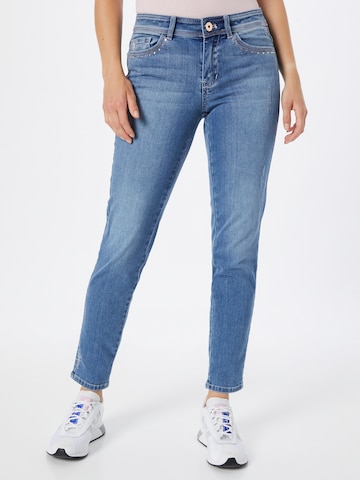 Skinny Jean TAIFUN en bleu : devant