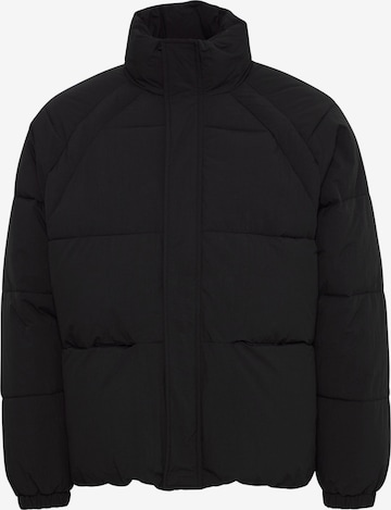 !Solid Winterjas ' MILO ' in Zwart: voorkant