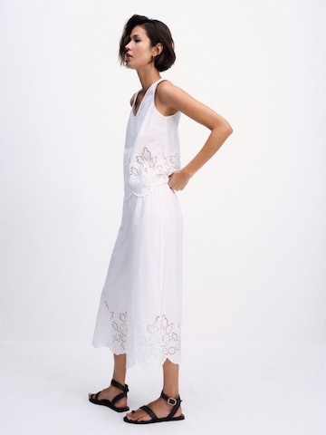 The Set Wide Leg Hose in Braun