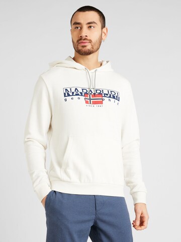 NAPAPIJRI Sweatshirt 'AYLMER' in Wit: voorkant