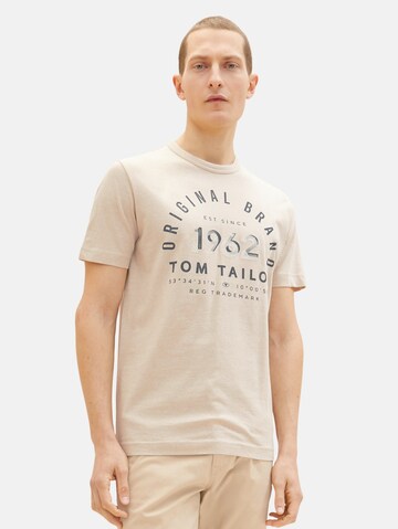 TOM TAILOR Shirt in Beige: voorkant