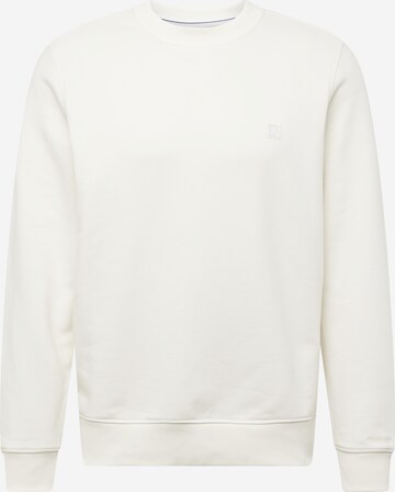 Sweat-shirt Calvin Klein Jeans en blanc : devant