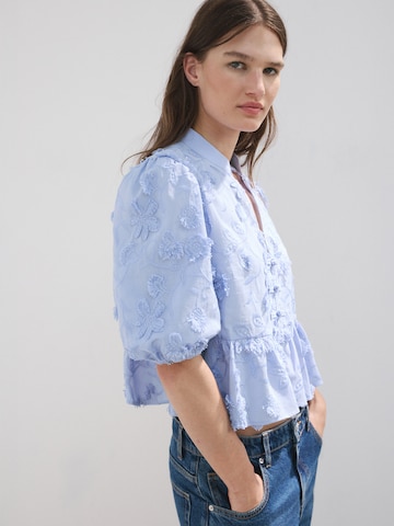 MANGO Blouse 'CAPUCHIN' in Blue