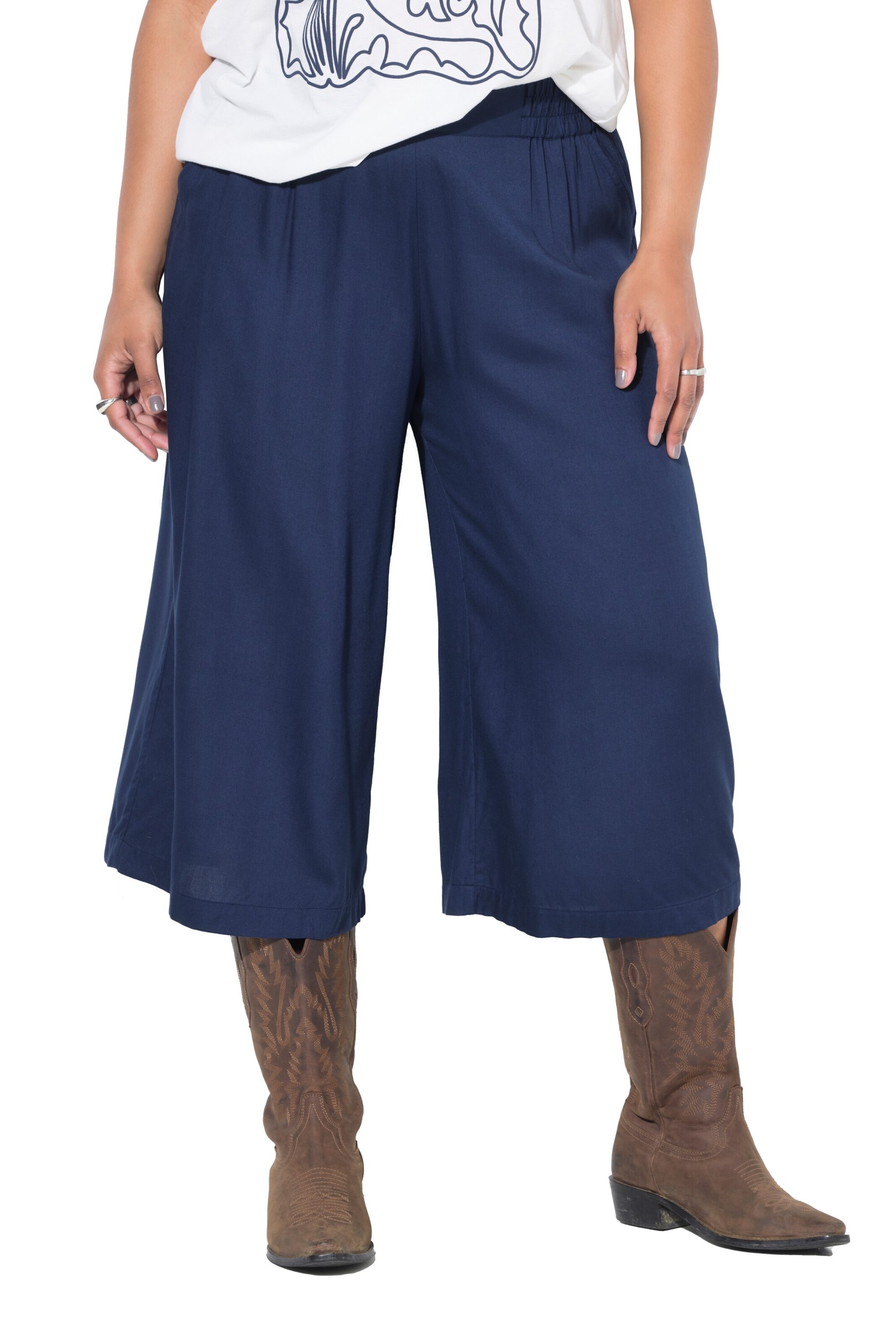 Studio Untold Wide leg Trousers in Blue: front