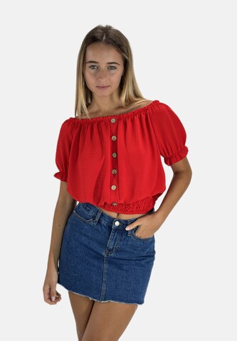 Elara Bluse i rød: forside