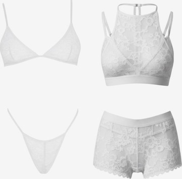 Col haut Ensemble de linge C&City en blanc : devant