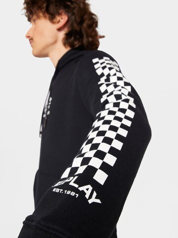 REPLAY Sweatshirt i svart