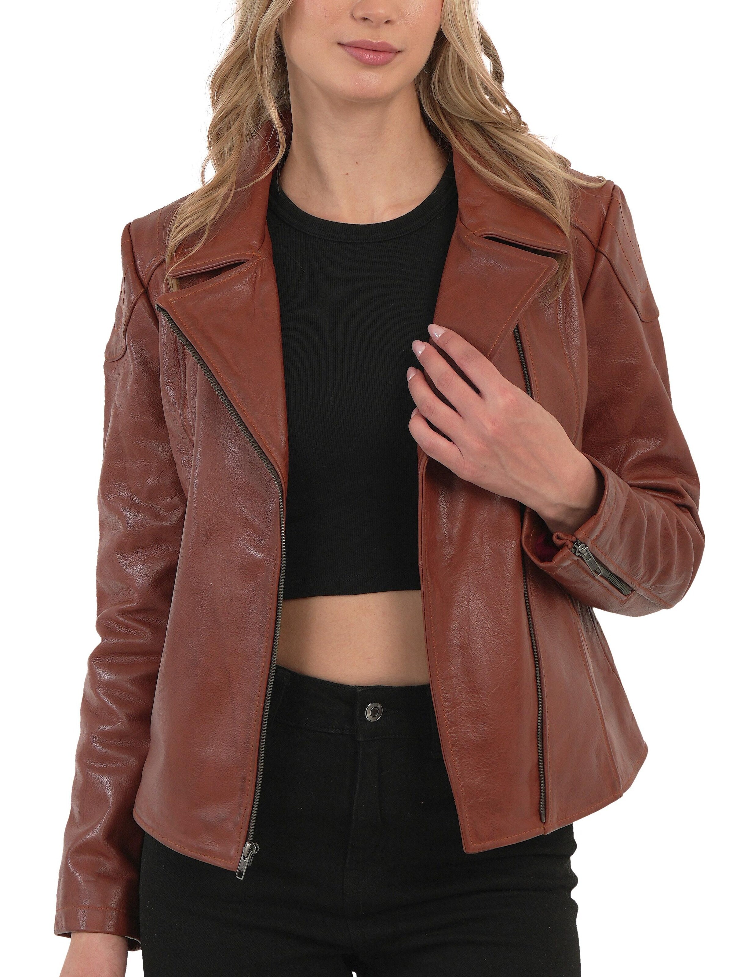Chic and Clicks - Chaqueta de entretiempo 'Muse' en marrón