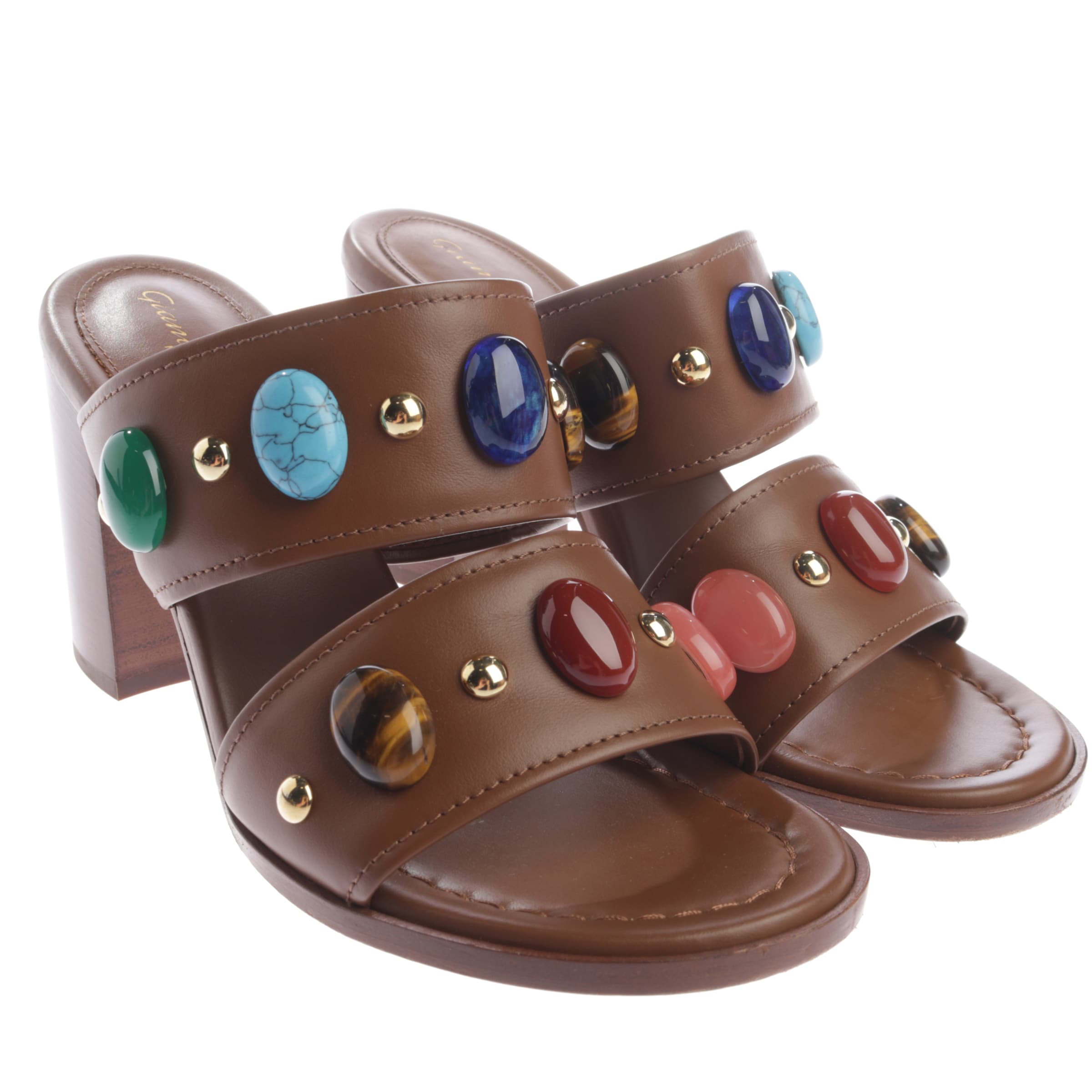 Gianvito Rossi Sandals & High-Heeled Sandals in 39,5 in Brown: front