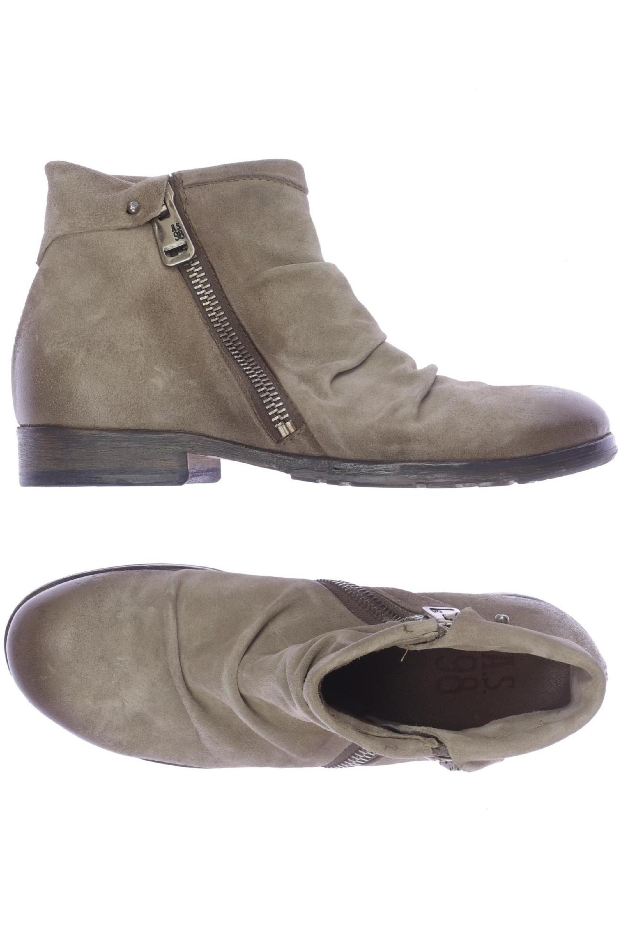 Herren Stiefel As 98 Boots Grau Fliegerstiefel Lammfellstiefel