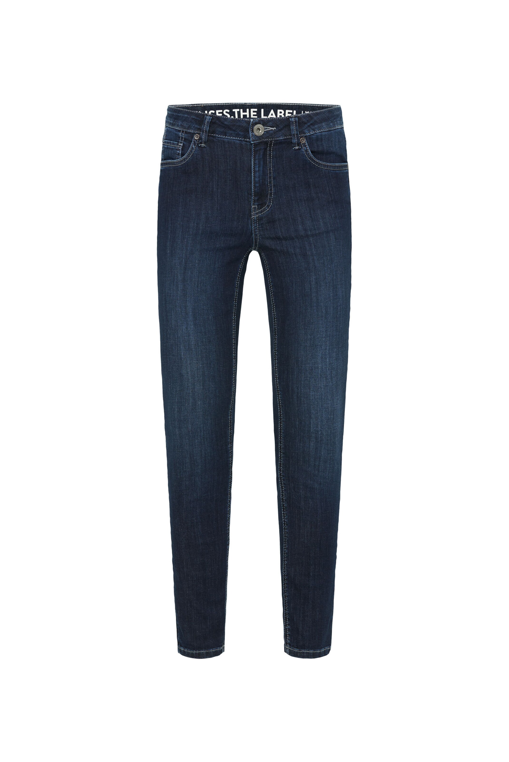 SENSES.THE LABEL Slimfit Jeans MI:A Mid Rise  Slim Leg in Blau: Vorderseite