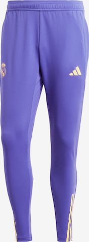 ADIDAS PERFORMANCE Slim fit Workout Pants 'Real Madrid Tiro 23' in Purple: front